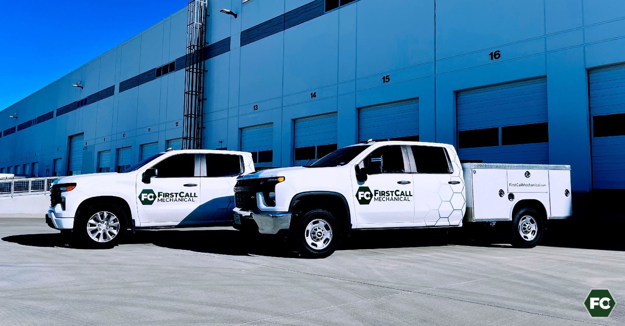 FirstCall service truck on site